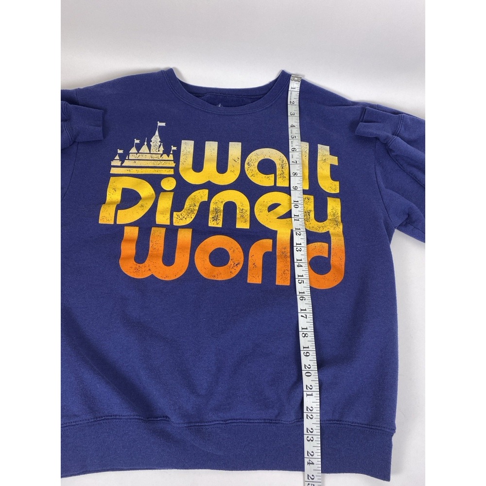 Disney Sweatshirt Adult Medium Blue Fleece Walt Disney World Graphic Comfort - Picture 5 of 7